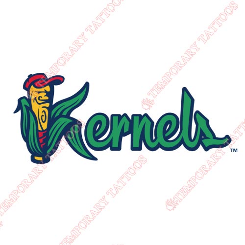 Cedar Rapids Kernels Customize Temporary Tattoos Stickers NO.8084